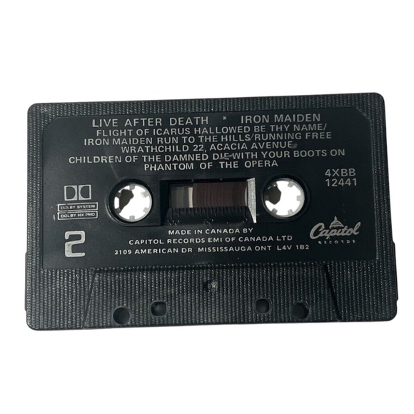 Vintage Iron Maiden 1985 Life After Death Double Cassette Made In Canada - Picture 5 of 8